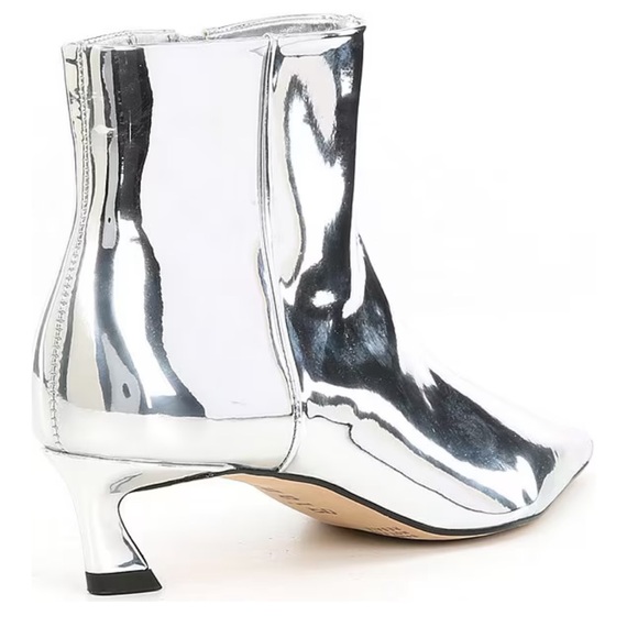 GIANNI BINI METALLIC SILVER ANKLE GEORGINA METALLIC KITTEN HEEL(Sz 7/7.5/8/8.5/9 - Picture 2 of 16